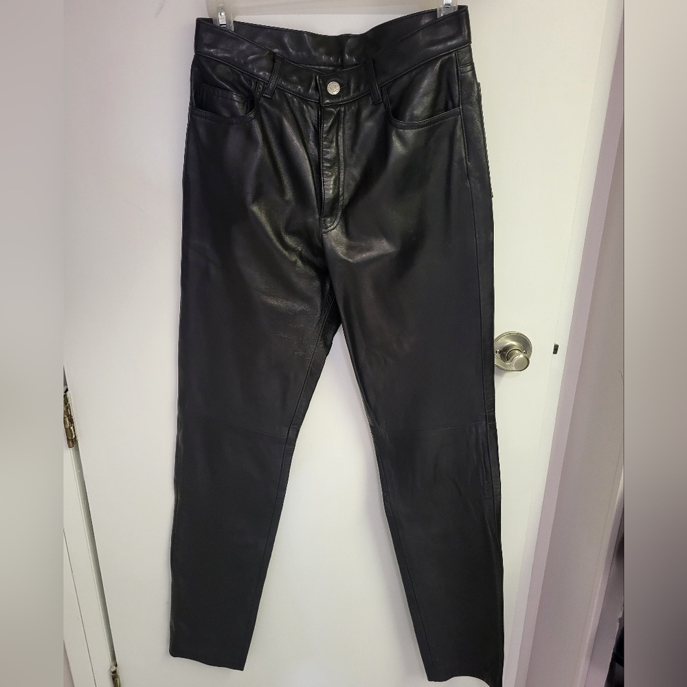 Ralph Lauren Black Leather Pants